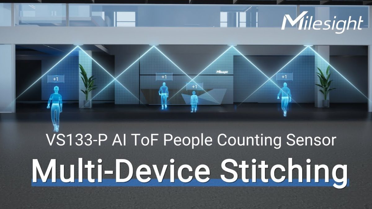 Multiple ToF People Counter AI Stitching for Super-wide Entrance
